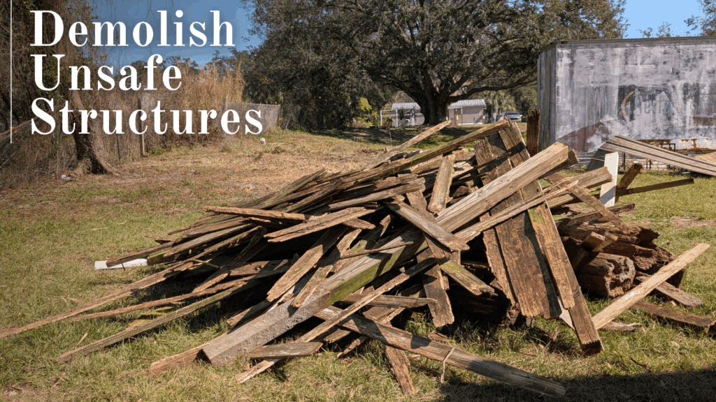 Hurricane Preparation Services Tampa Bay Commercial property demolition services brandon demo rotting structure