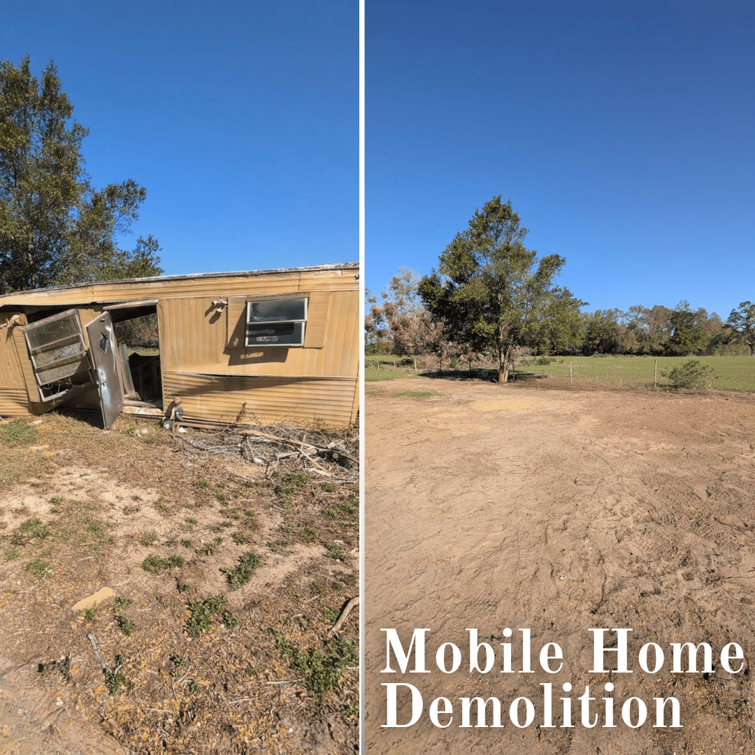 When you look up mobile home demolition near me, Site Masters is the best option, with proven results shown in detailed before and after photos.