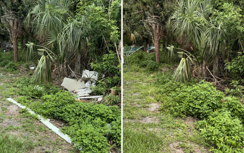scattered yard debris removal near me